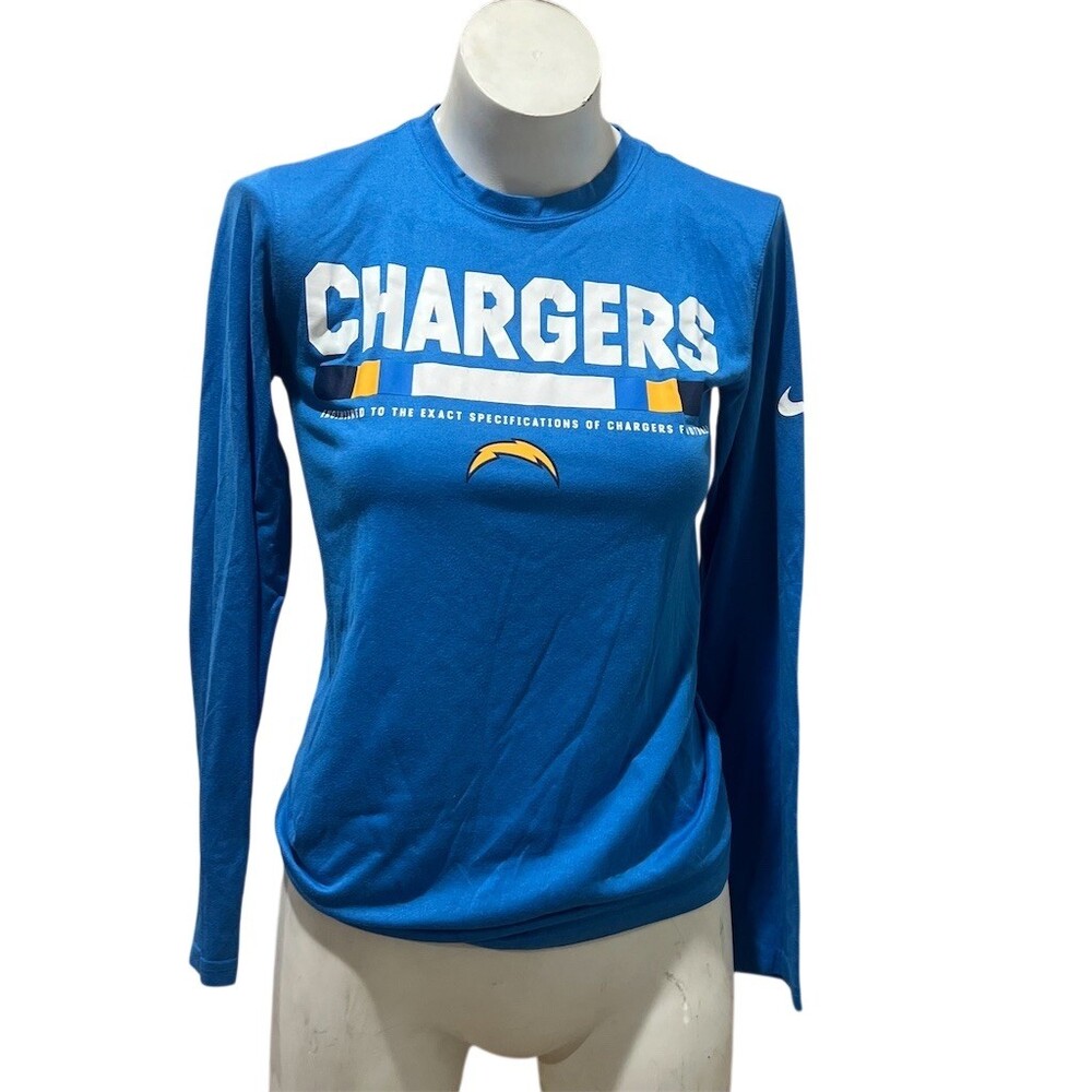 Nike Los Angeles Chargers Long Sleeve Training Shirt Blue XS NFL Football